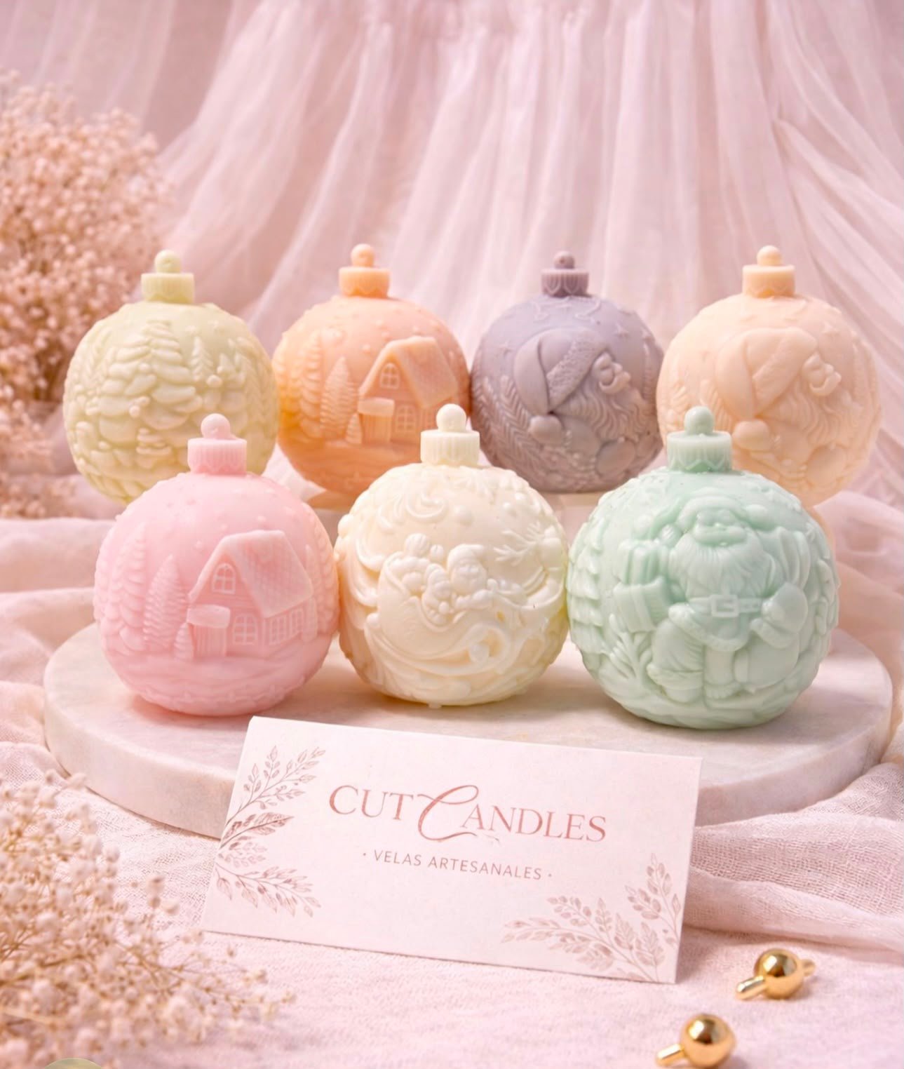 Weihnachtskugeln - Cut Candles