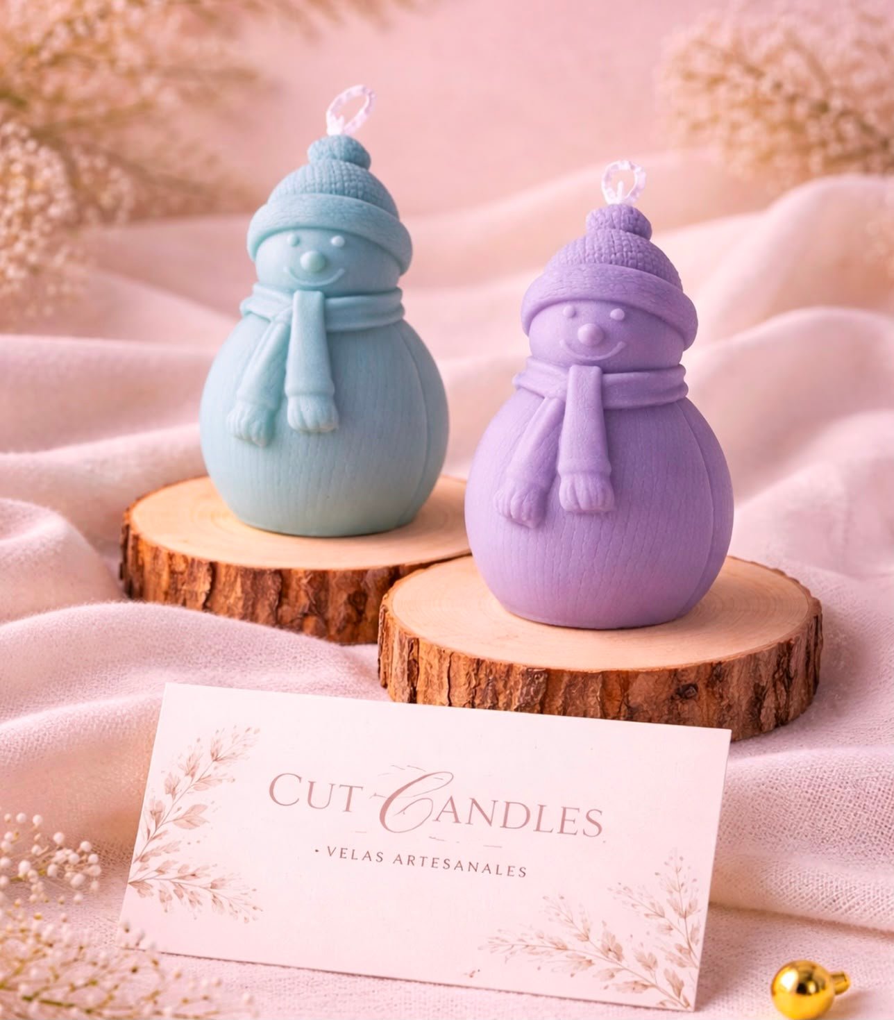 Schneemänner - Cut Candles