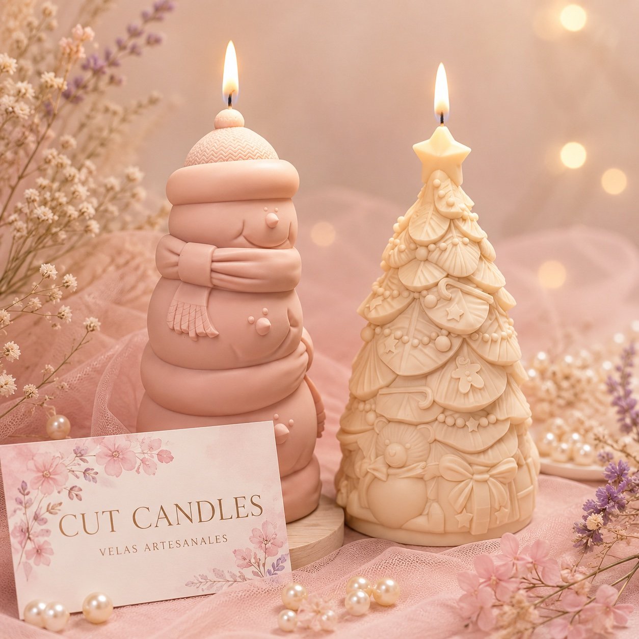 Weihnachtspaar - Cut Candles