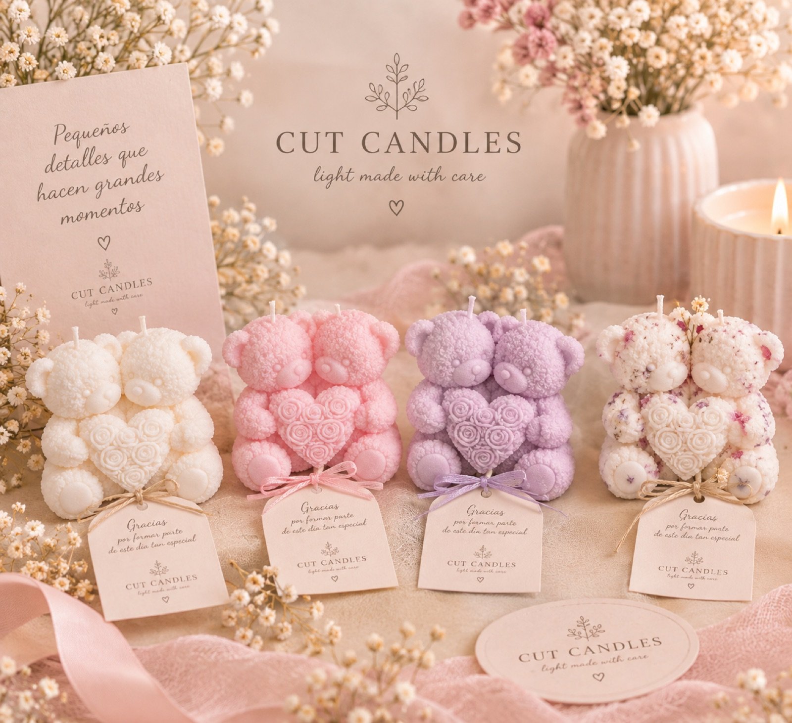 Ositos Inseparables - Cut Candles